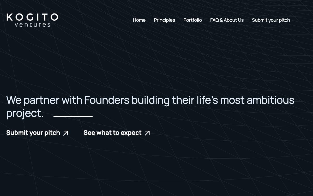 Kogito Ventures website preview