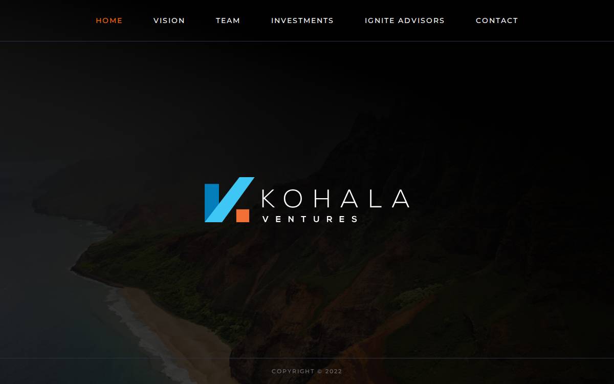 Kohala Ventures website preview