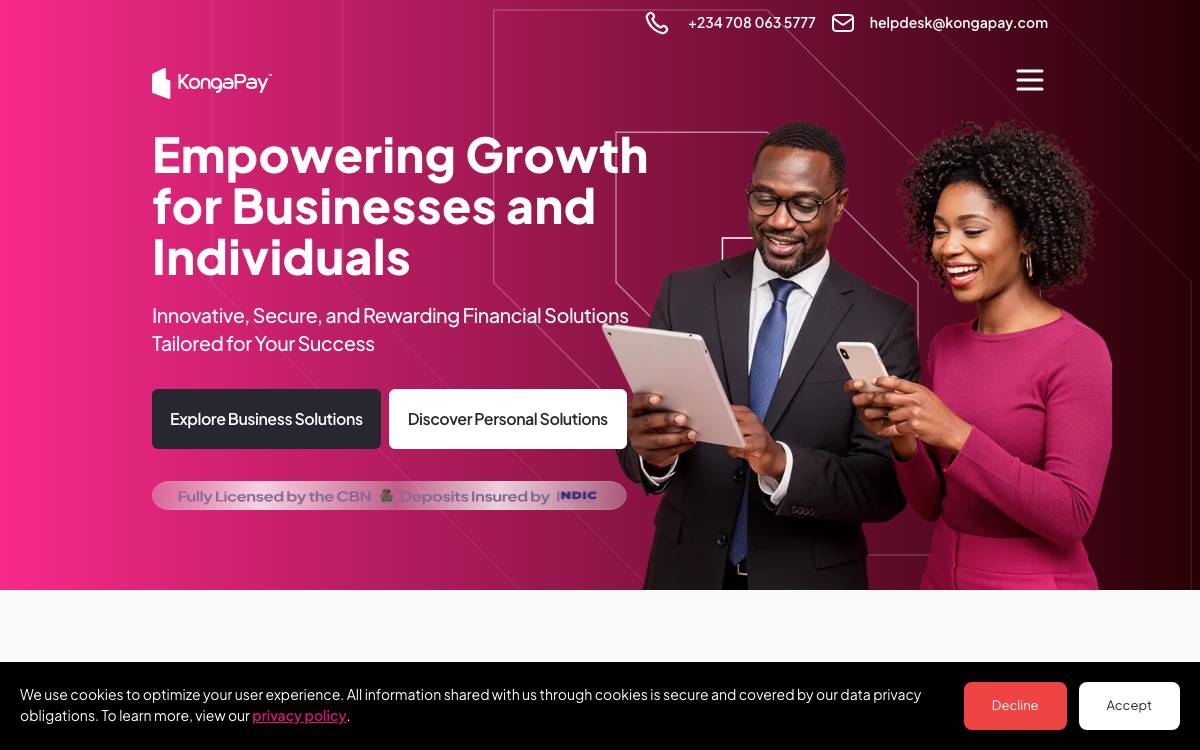 KongaPay website preview