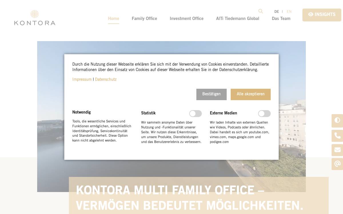 Kontora Family Office GmbH website preview