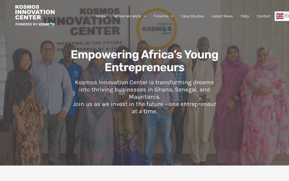 Kosmos Innovation Center website preview
