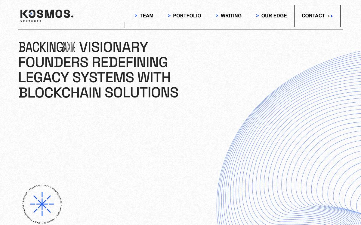 Kosmos Ventures website preview
