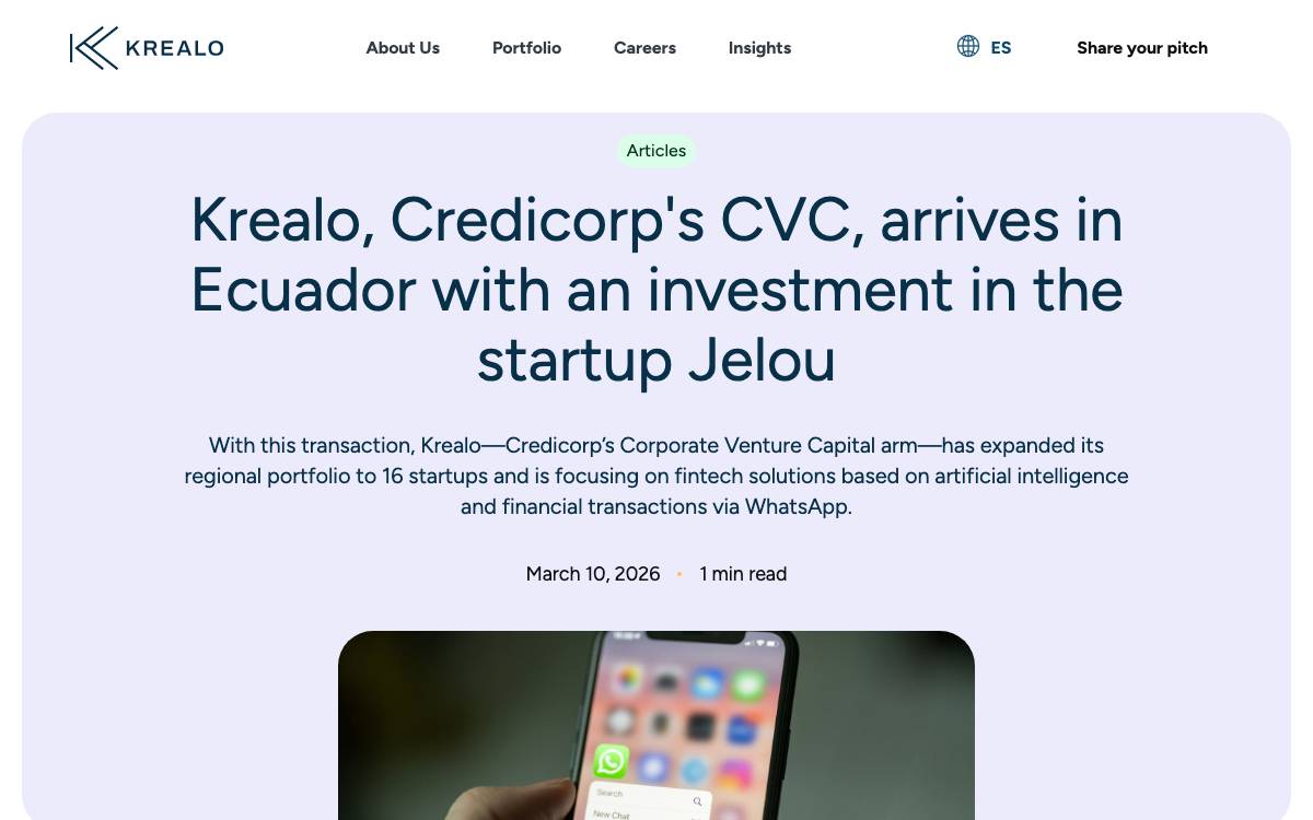 Krealo website preview