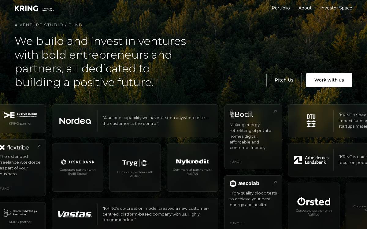 KRING website preview