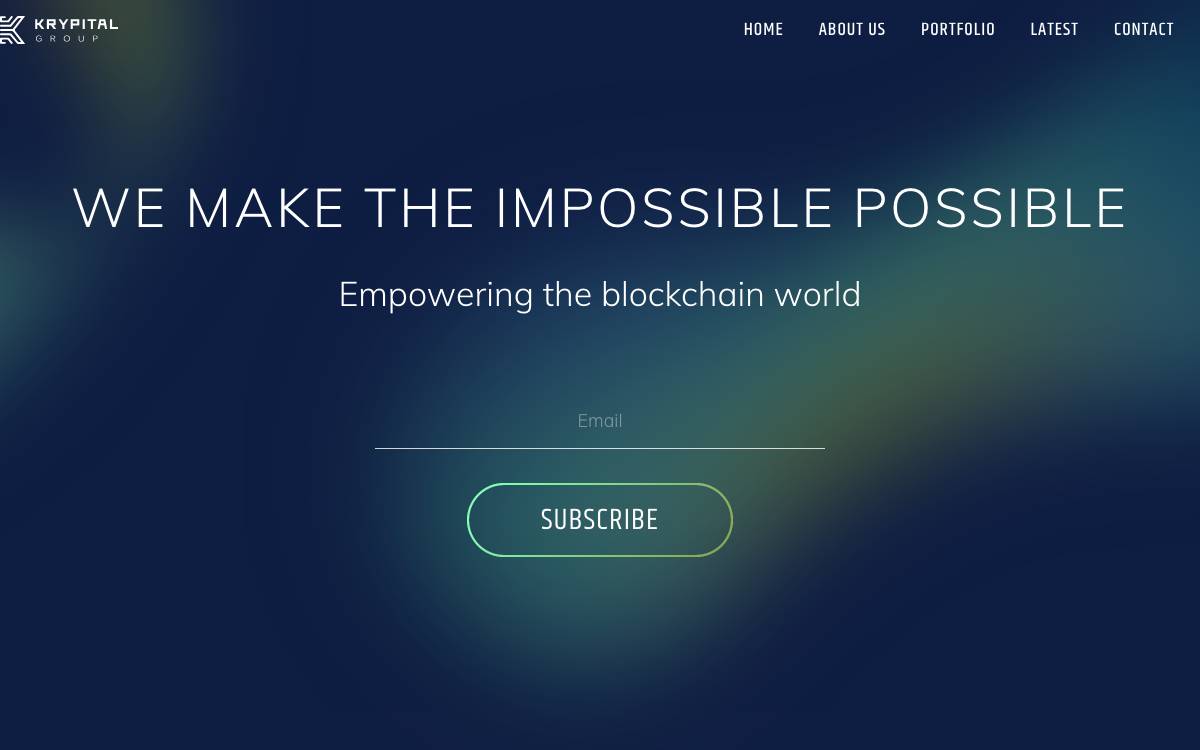 Krypital Group website preview