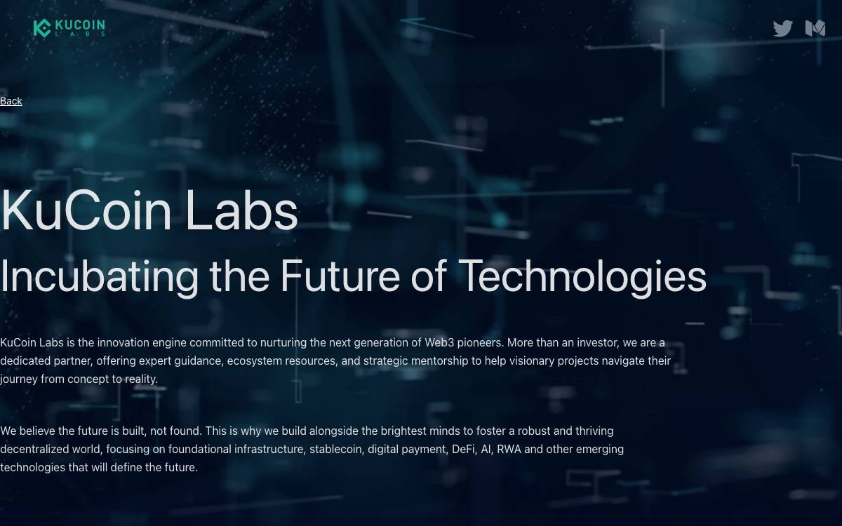 KuCoin Labs website preview