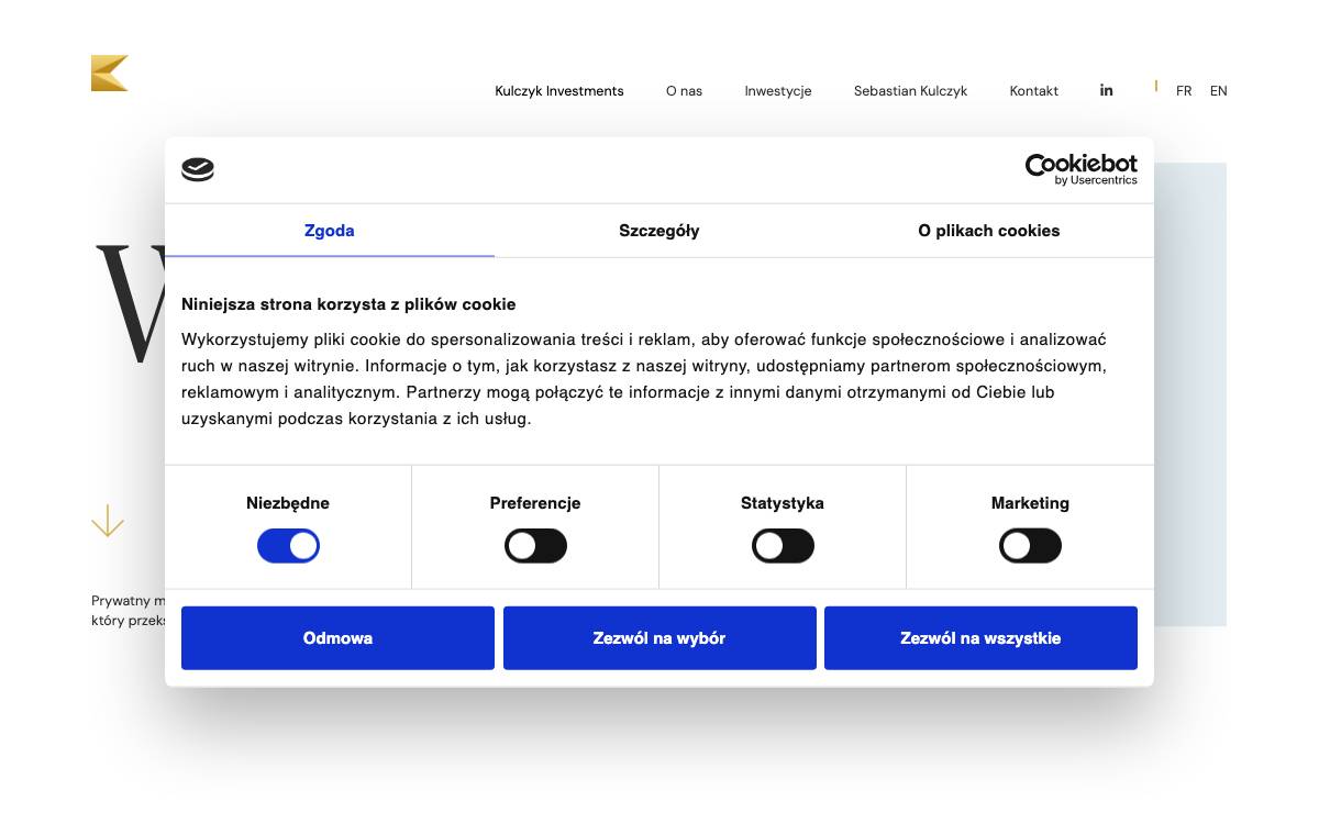 Kulczyk Investments website preview