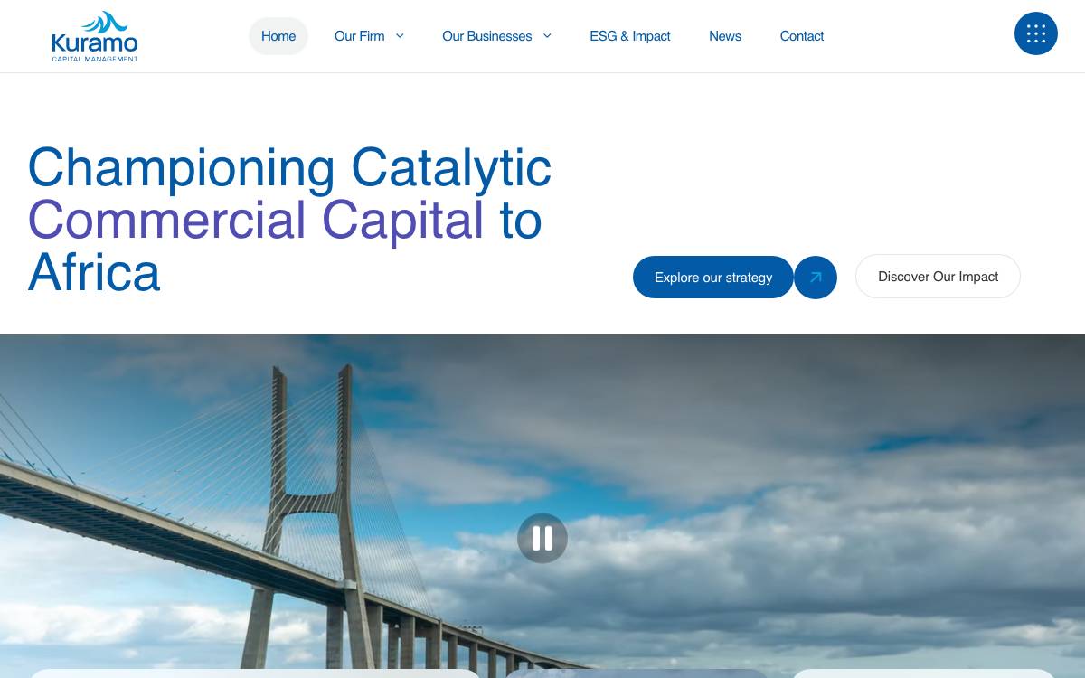 Kuramo Capital Management website preview