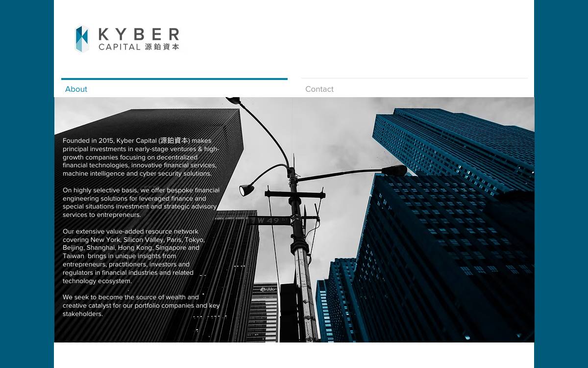 Kyber Capital website preview