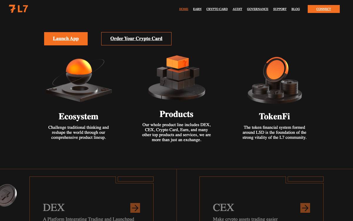 L7 DEX website preview