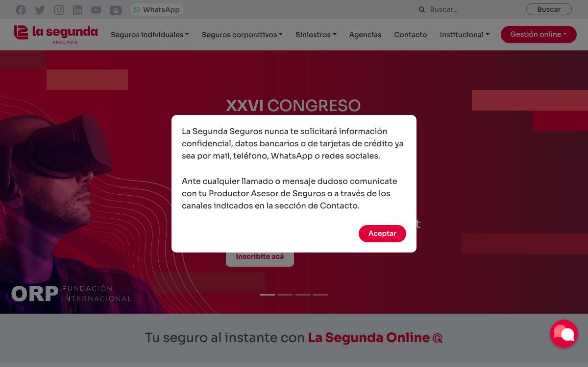 La Segunda website preview