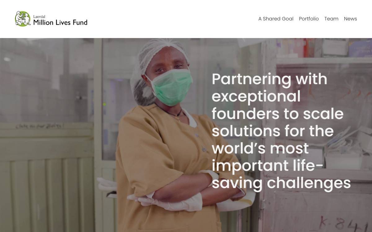 Laerdal Million Lives Fund website preview