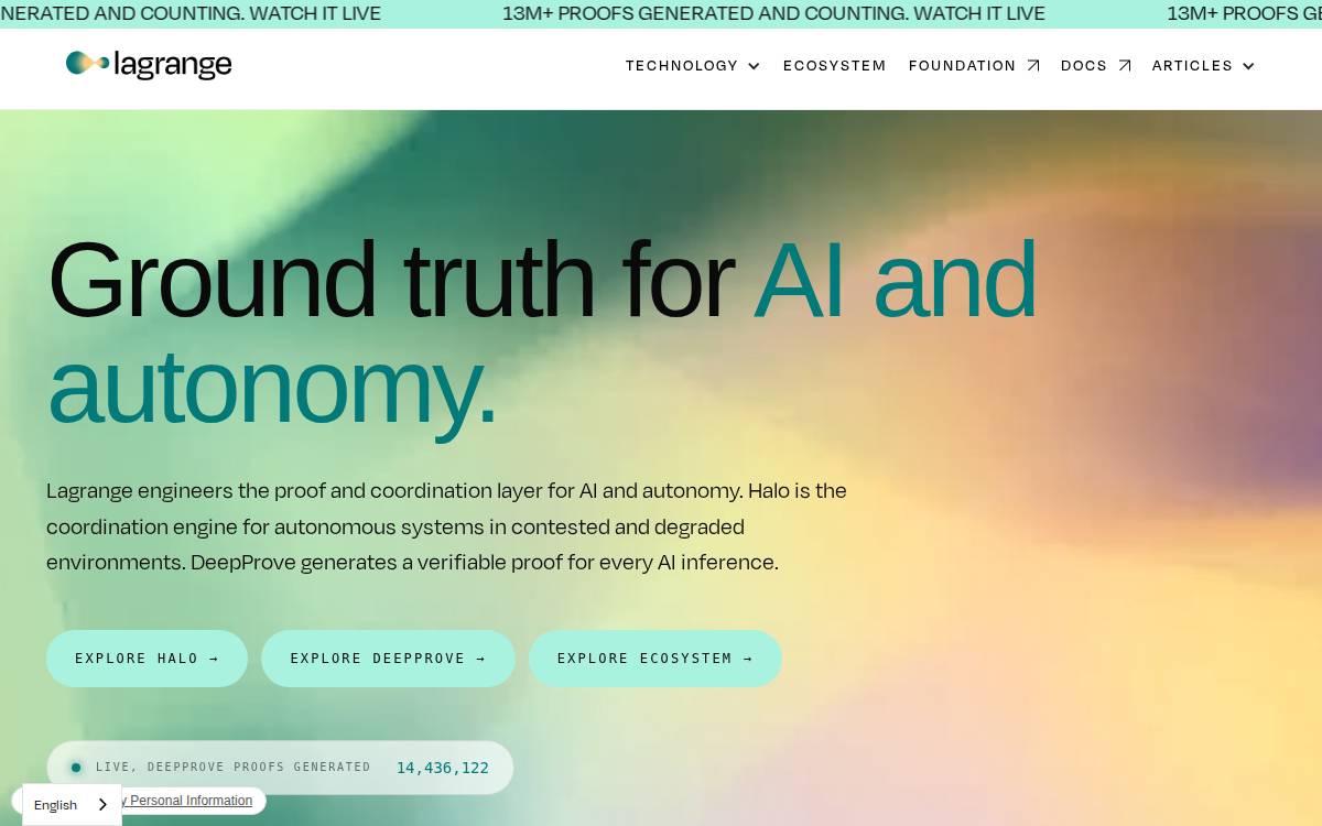 Lagrange Labs website preview