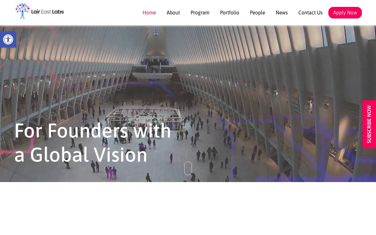 Lair East Labs website preview