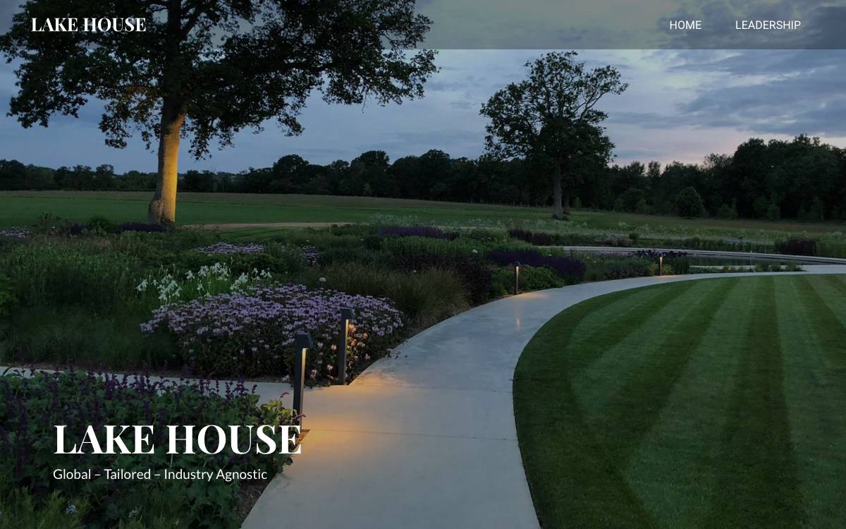 LAKE HOUSE website preview