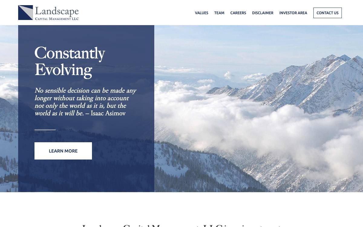 Landscape Capital website preview