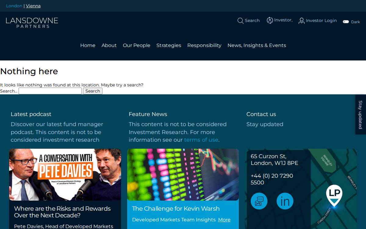Lansdowne Partners website preview
