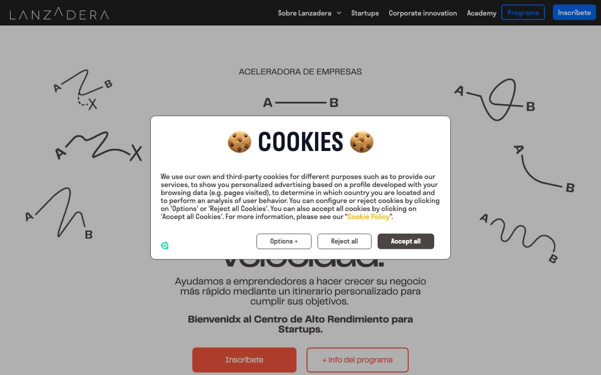 Lanzadera website preview