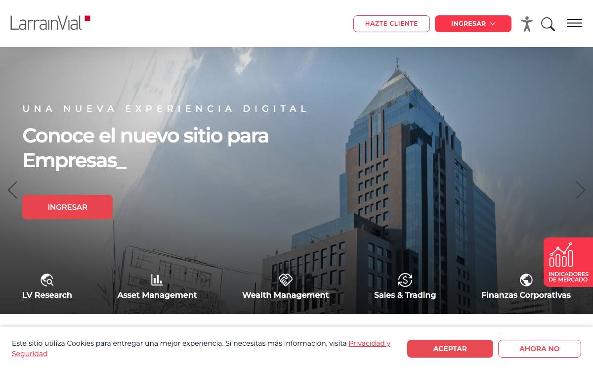 LarrainVial Private Capital website preview