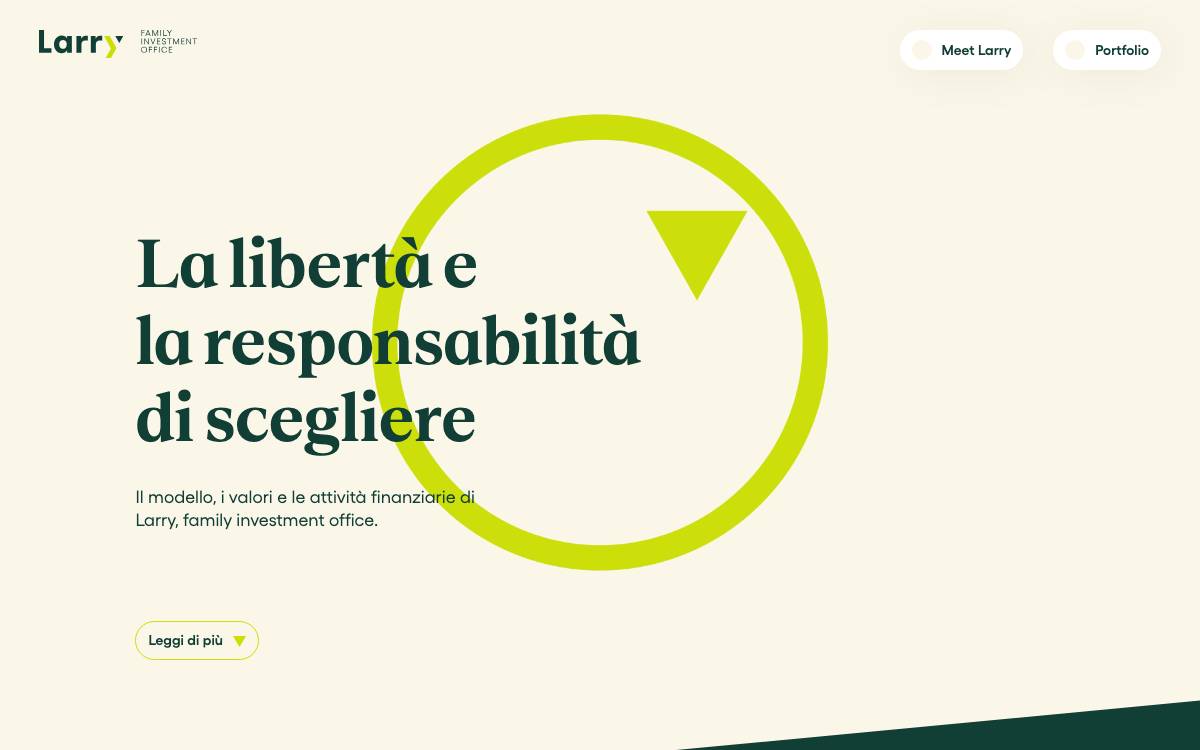 Larry S.p.A. website preview