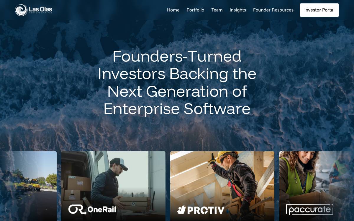 Las Olas Venture Capital website preview