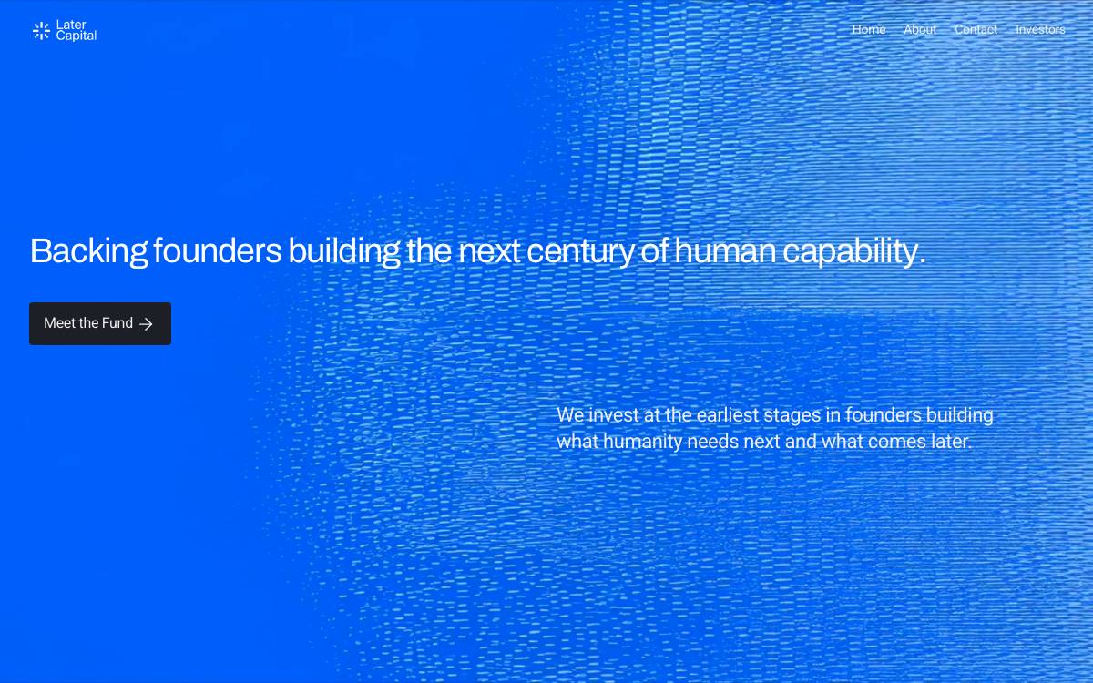 Later Capital website preview