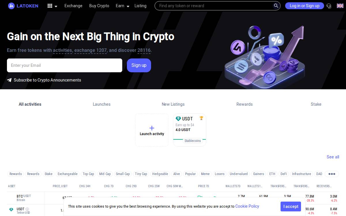 LATOKEN website preview