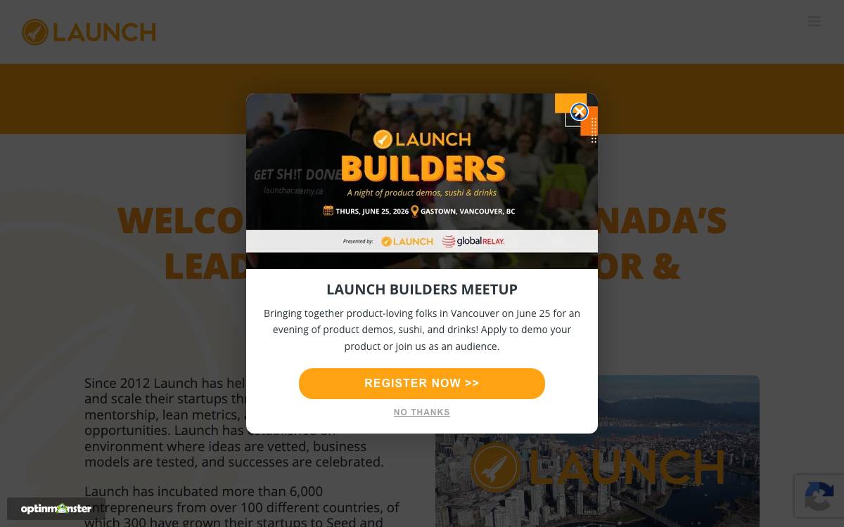 Launch Academy website preview