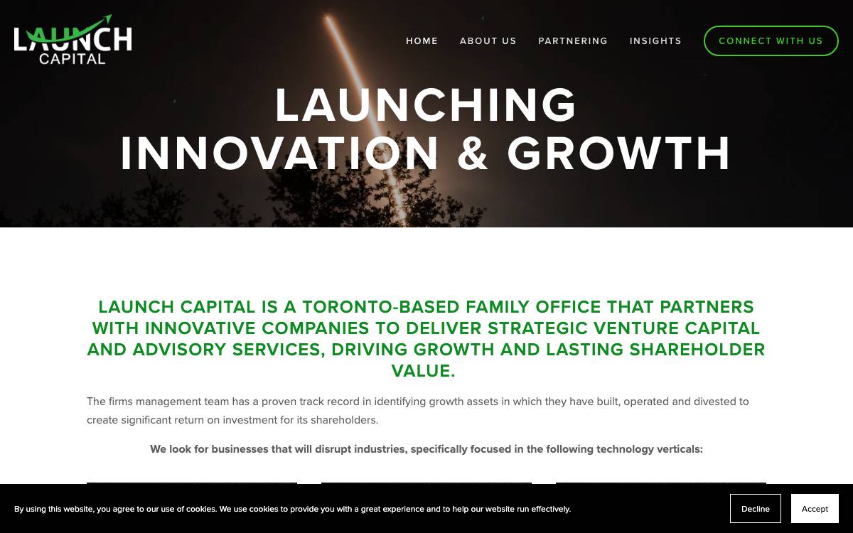 Launch Capital website preview