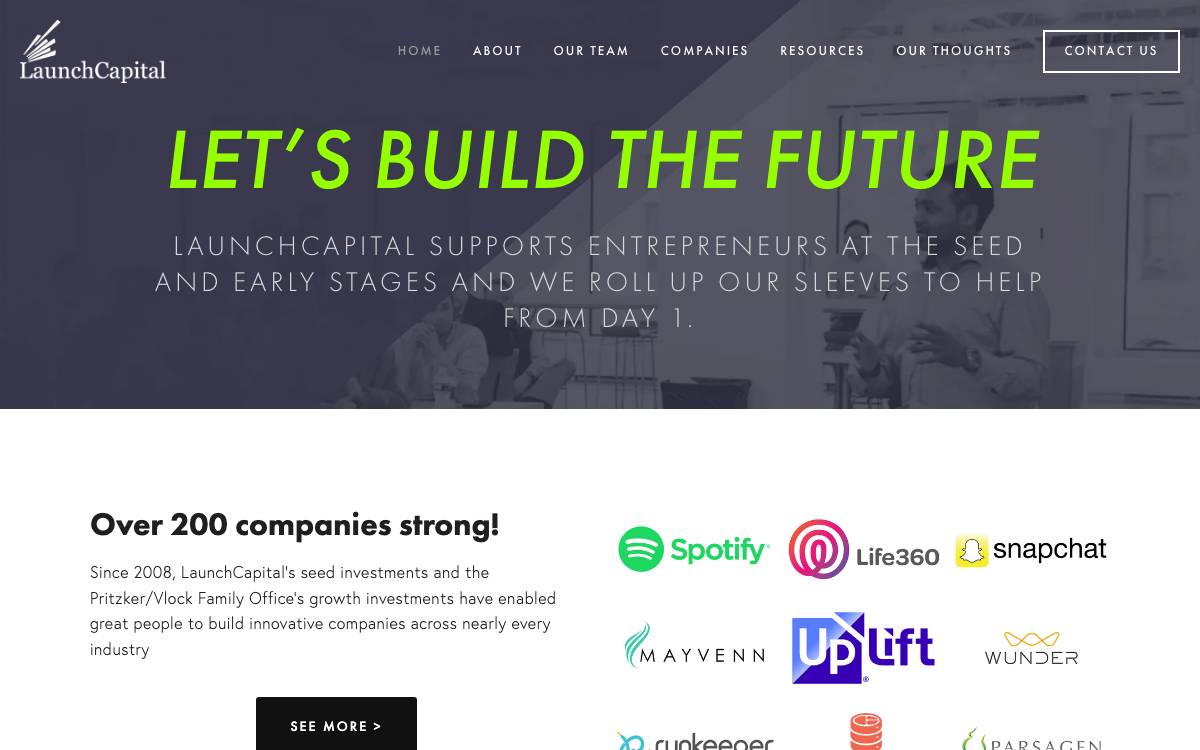 LaunchCapital website preview