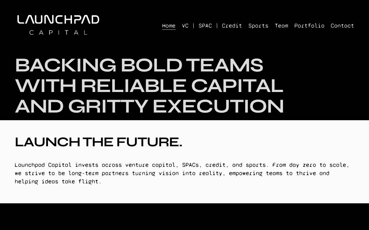 Launchpad Capital website preview