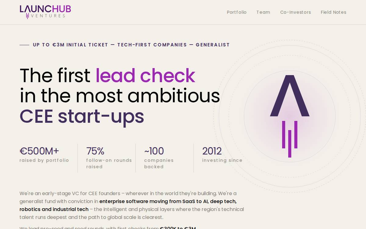 LauncHub Ventures website preview
