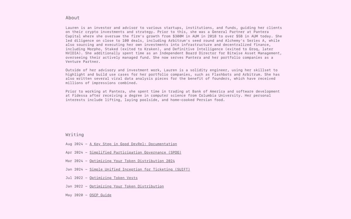 Lauren Stephanian website preview