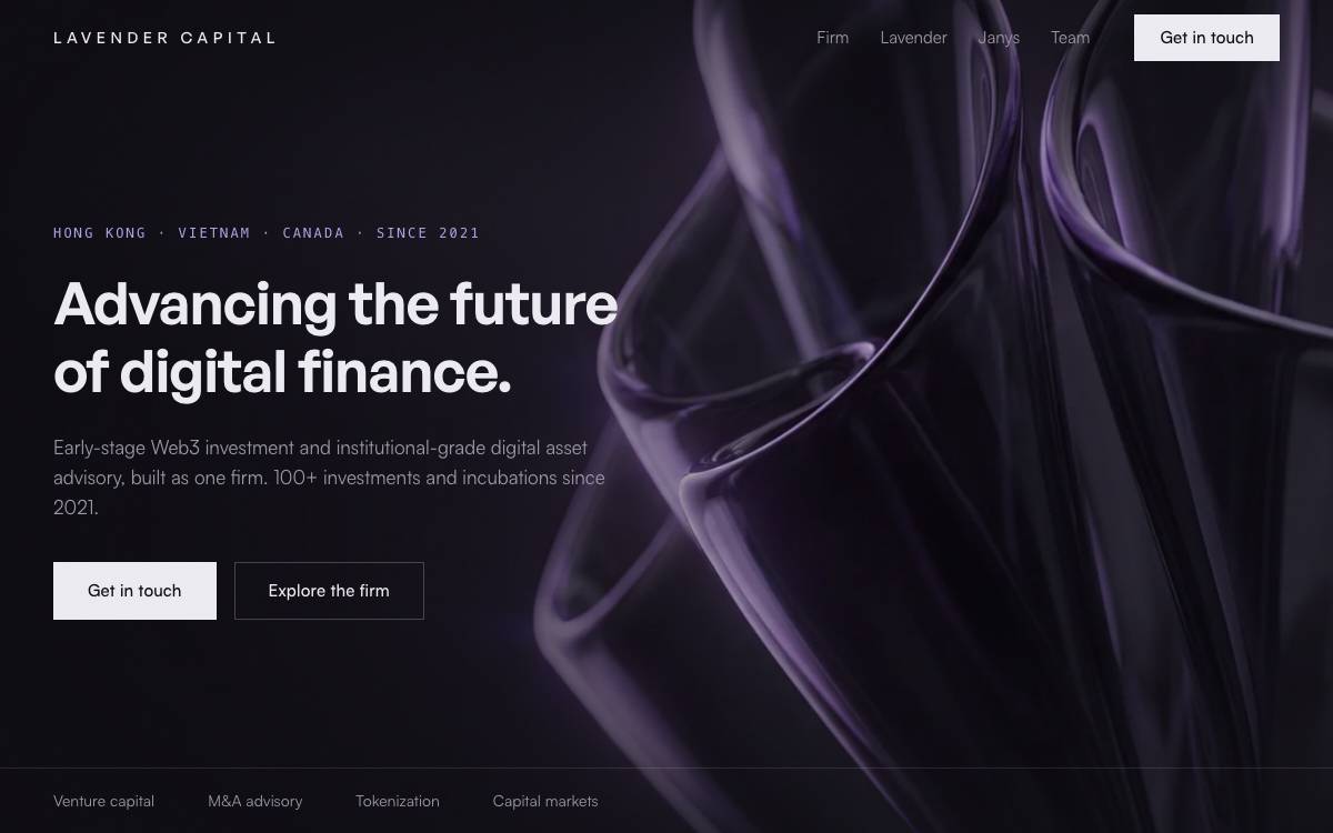 Lavender Capital website preview