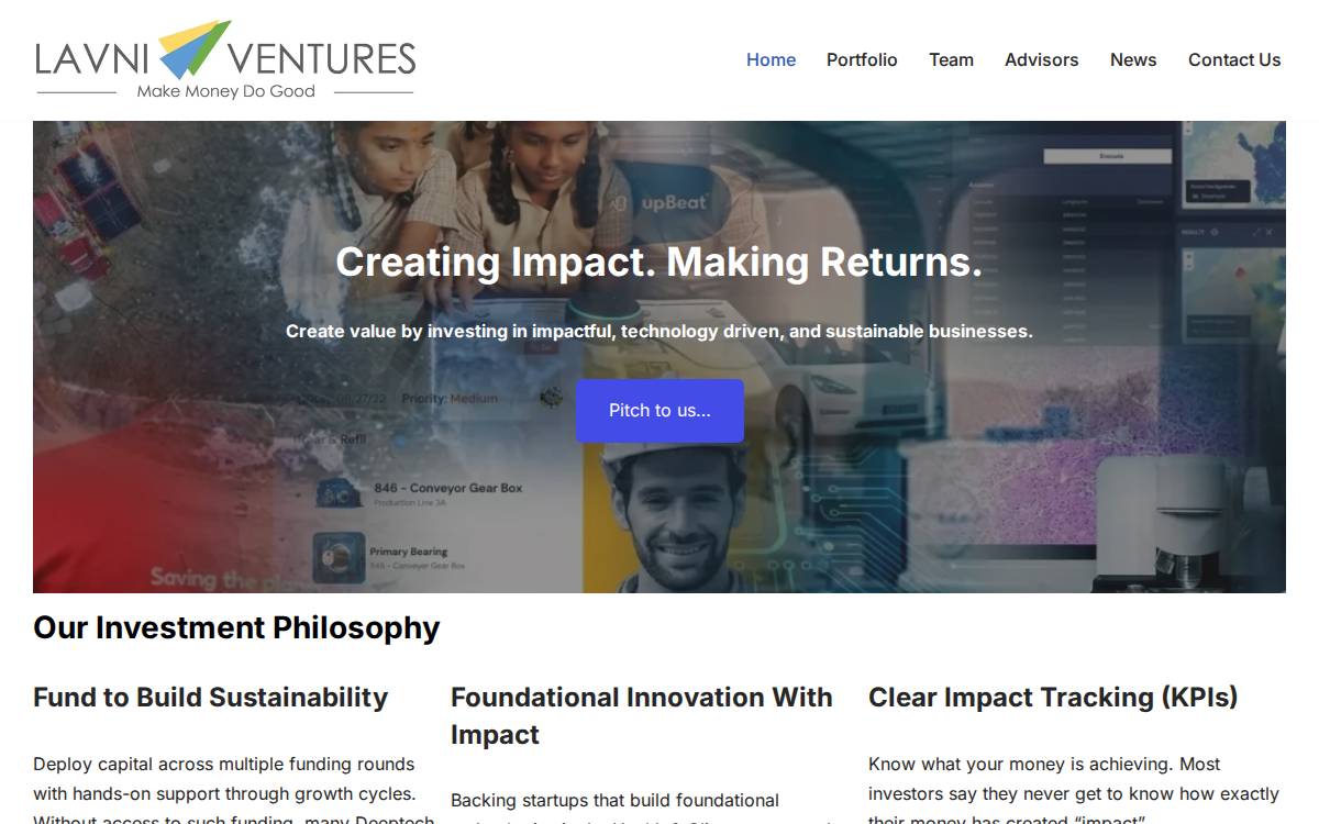 Lavni Ventures website preview