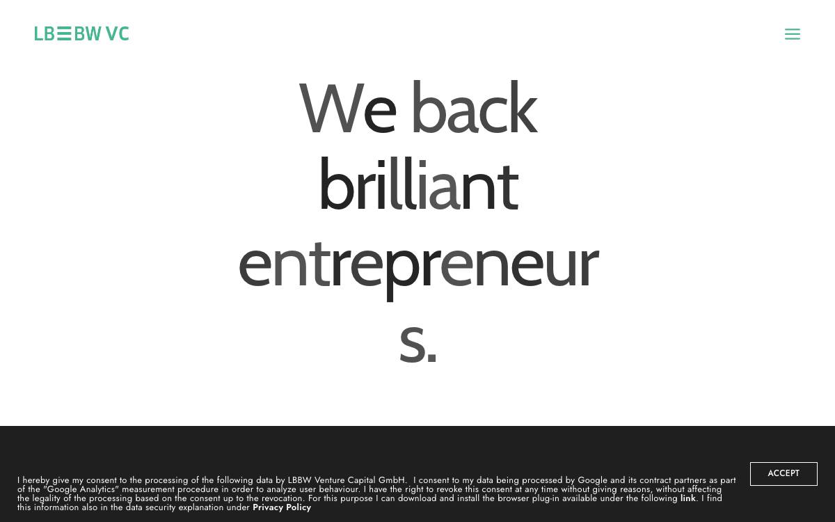 LBBW Venture Capital GmbH website preview