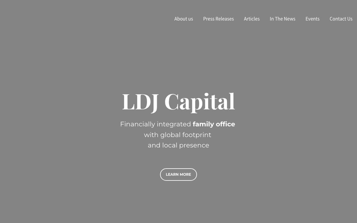 LDJ Capital website preview
