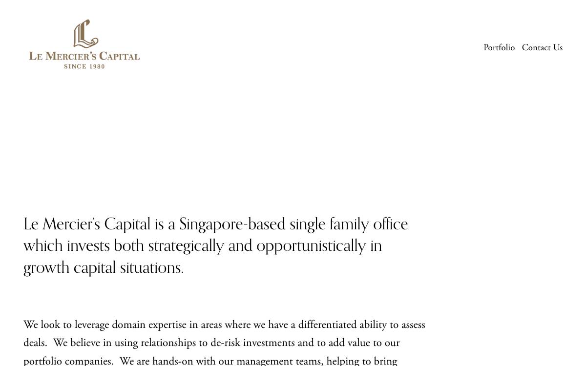 Le Mercier’s Capital website preview