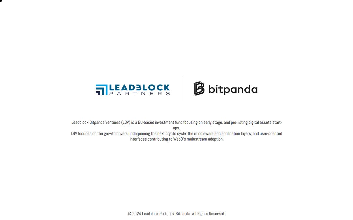 Leadblock Bitpanda Ventures (LBV) website preview