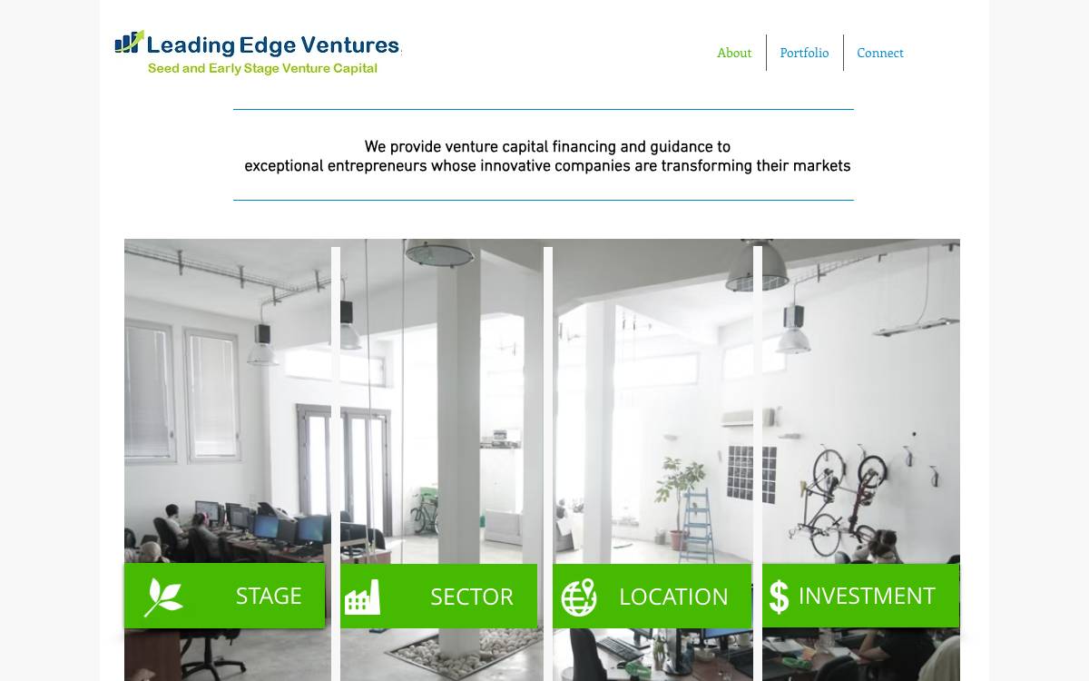 Leading Edge Ventures website preview