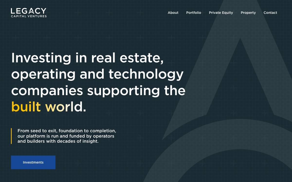 Legacy Capital Ventures website preview