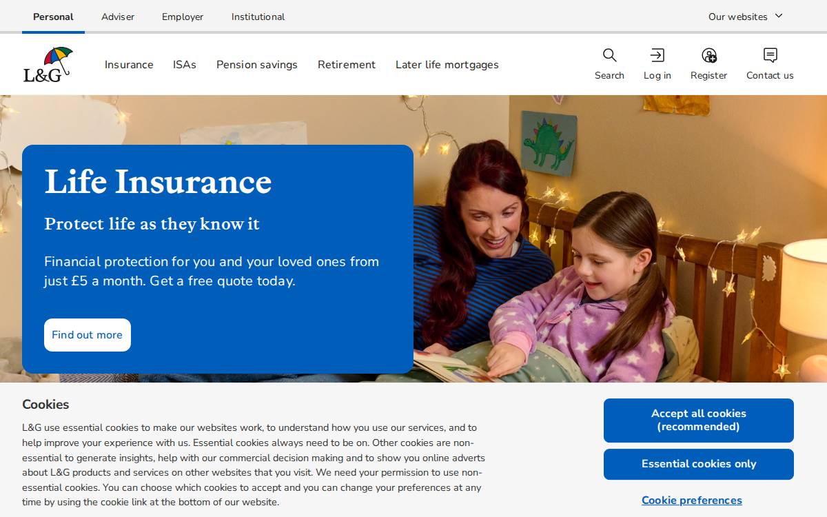 Legal & General website preview