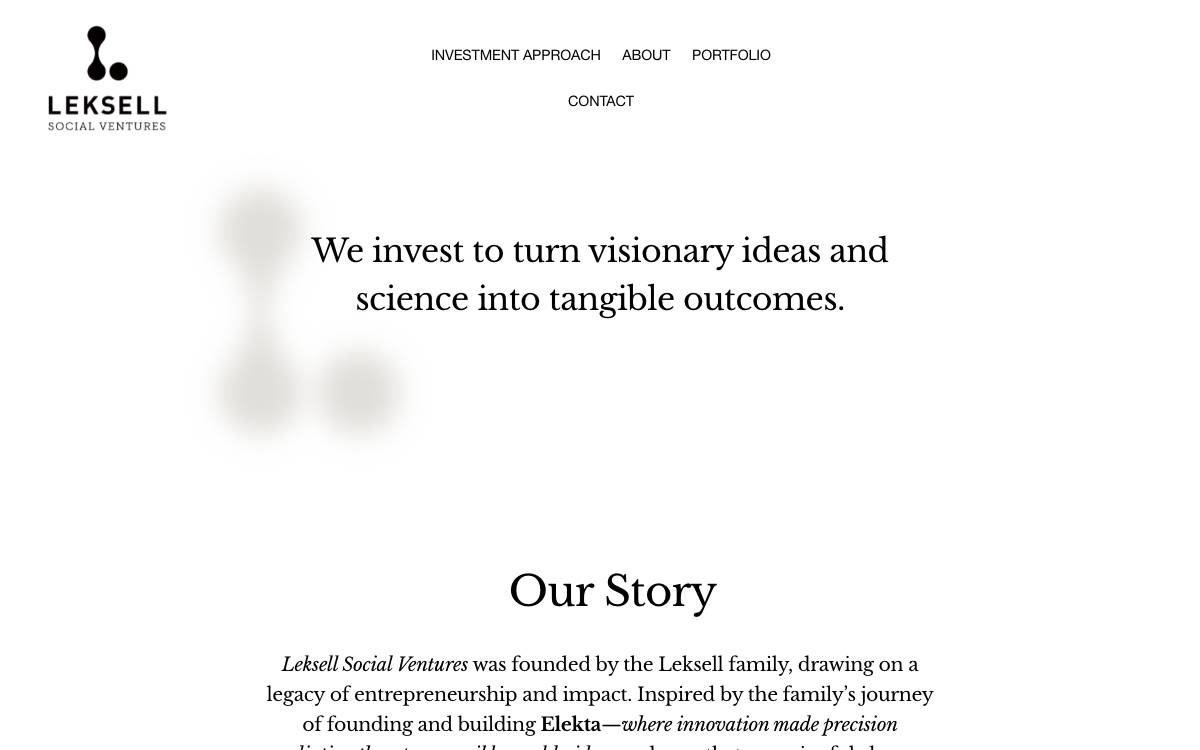 Leksell Social Ventures website preview