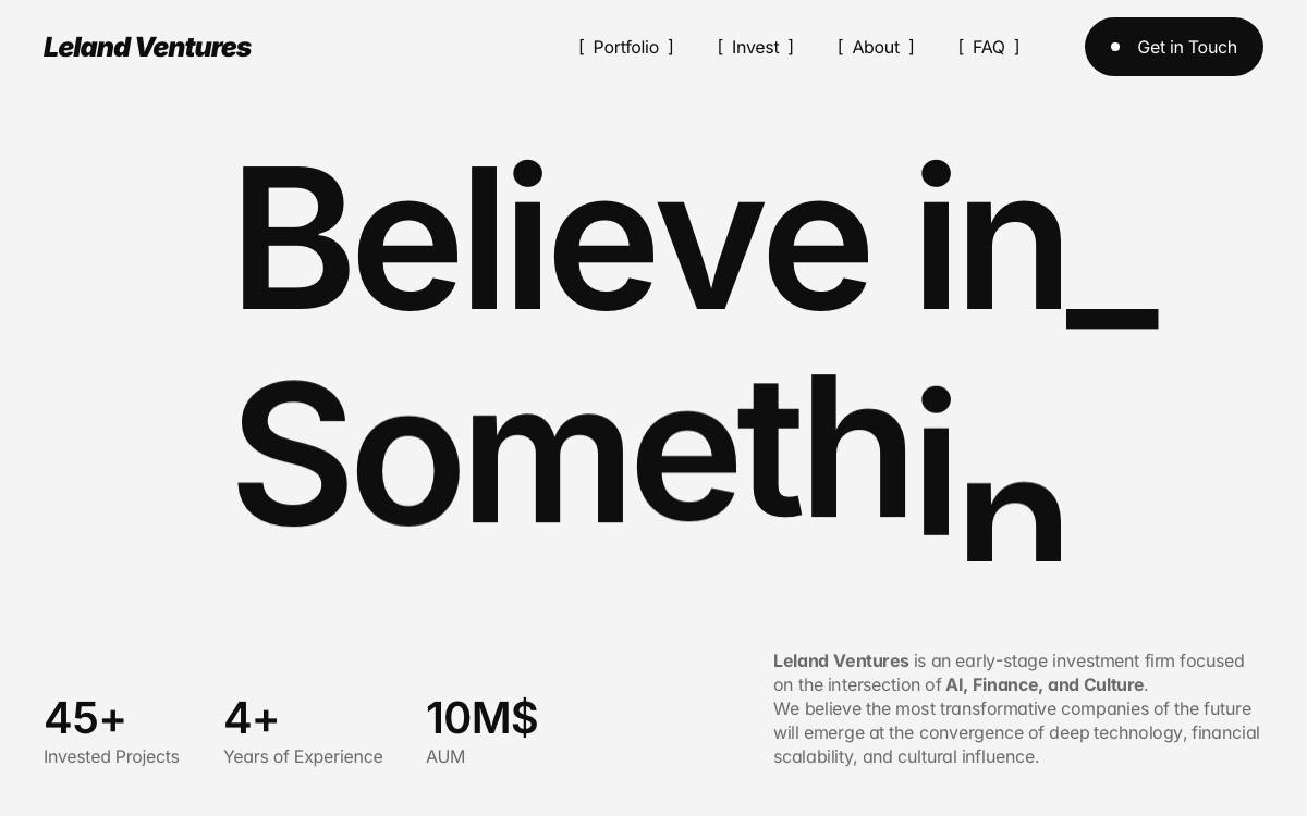 Leland Ventures website preview