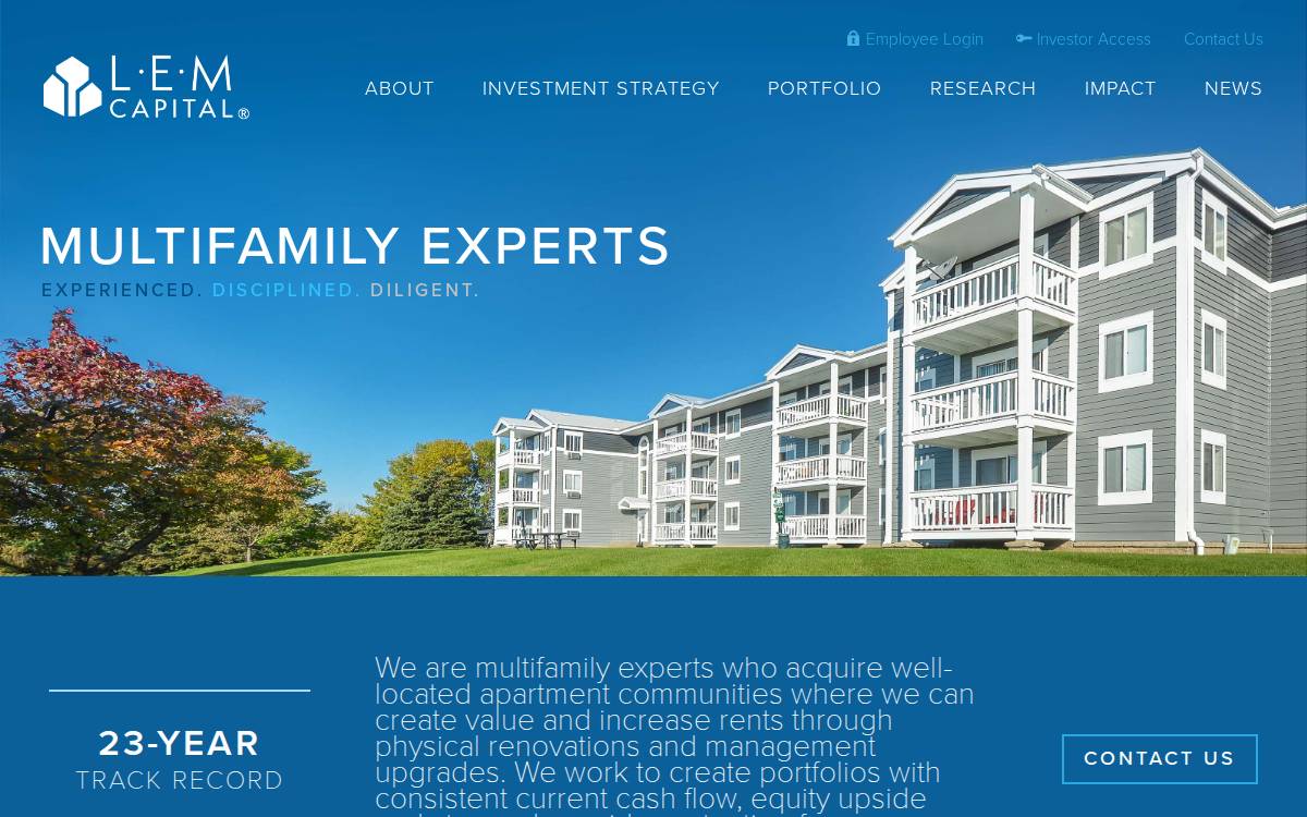 LEM Multifamily website preview