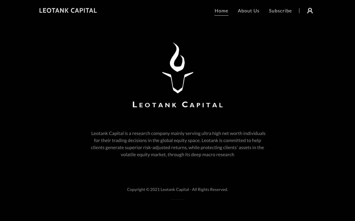 Leotank Capital website preview