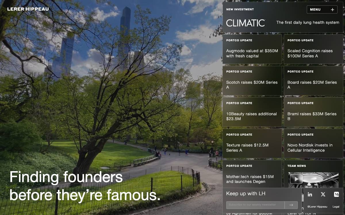 Lerer Hippeau website preview