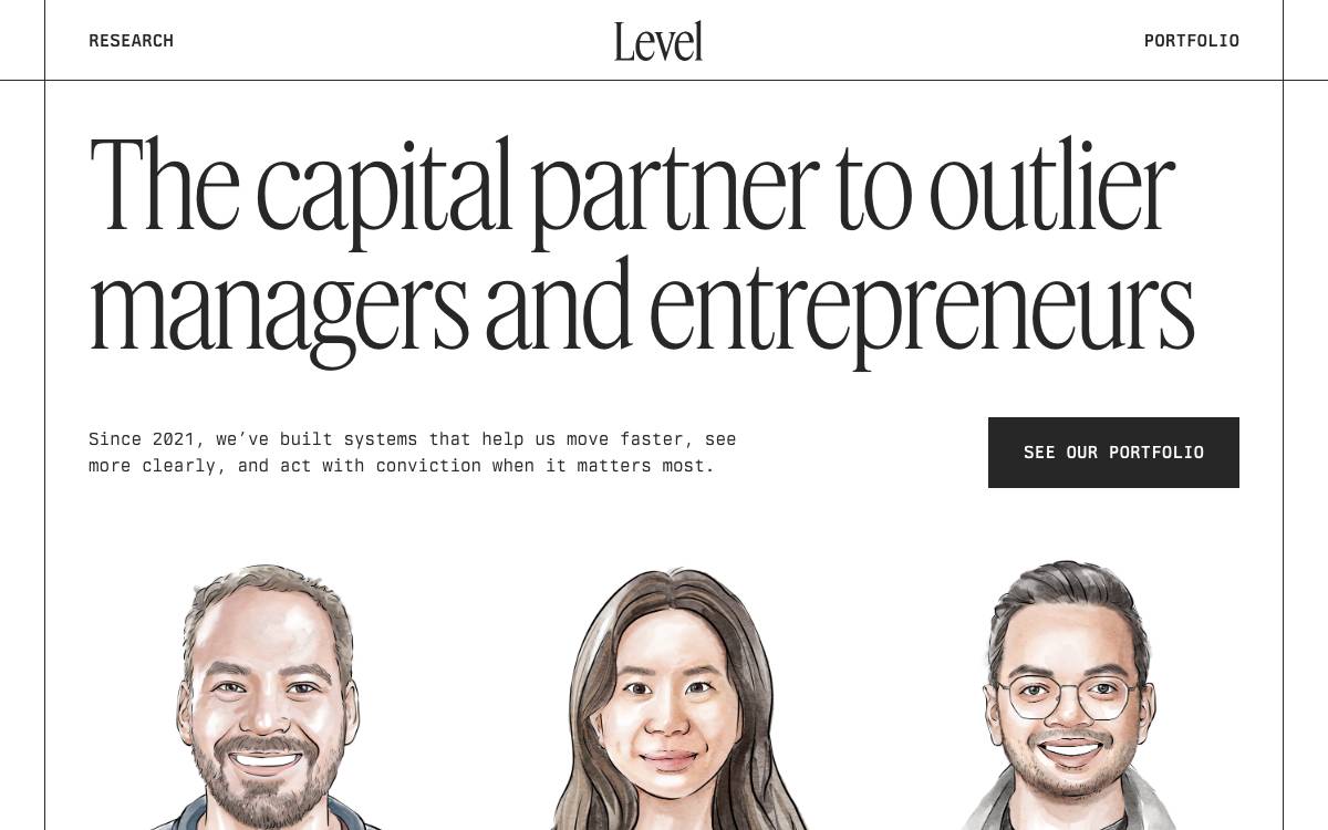Level Ventures website preview