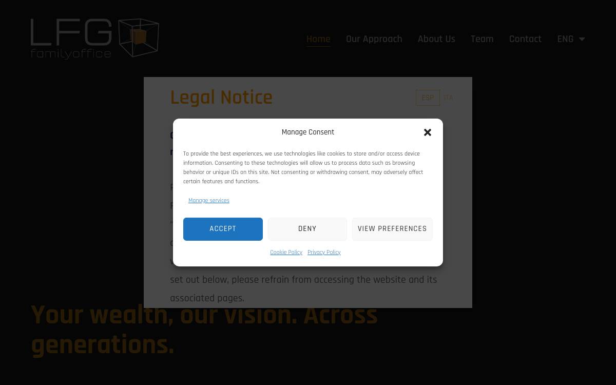 LFG Family Office SA website preview