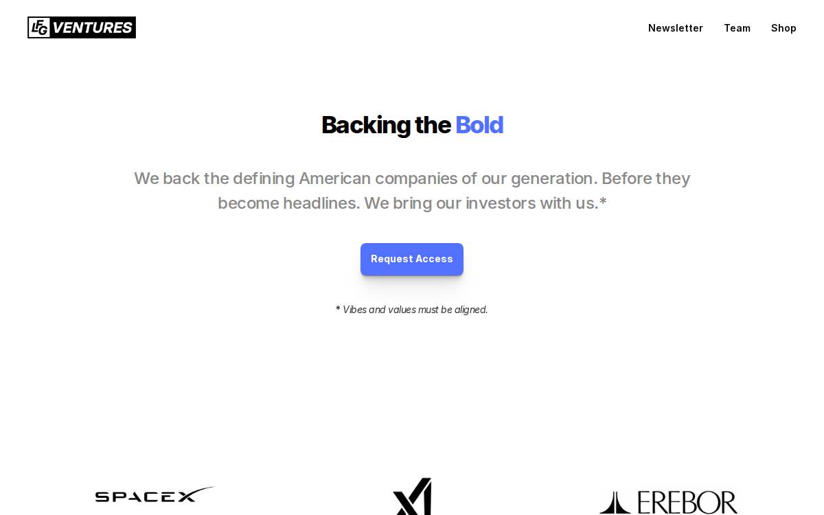 LFG Ventures website preview